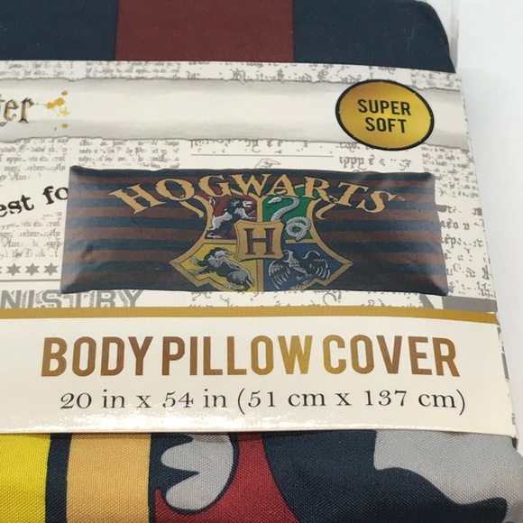 COPY - New! Harry Potter Hogwarts Body Pillow Case Super Soft 20in X 54in - Picture 5 of 5